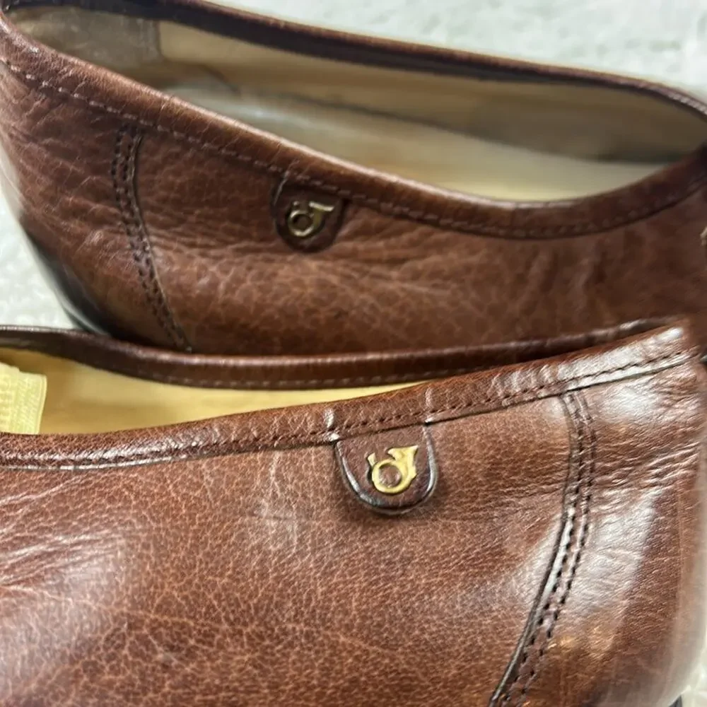 Vintage 80s French Shriner tassel loafers chocolate brown dress shoes, 10.5